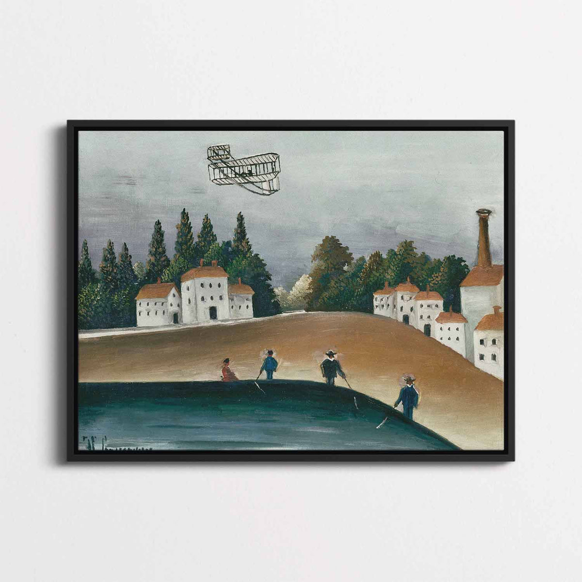 ARTCANVAS The Fishermen And The Biplane 1908 offers by Henri Rousseau Canvas Art Print