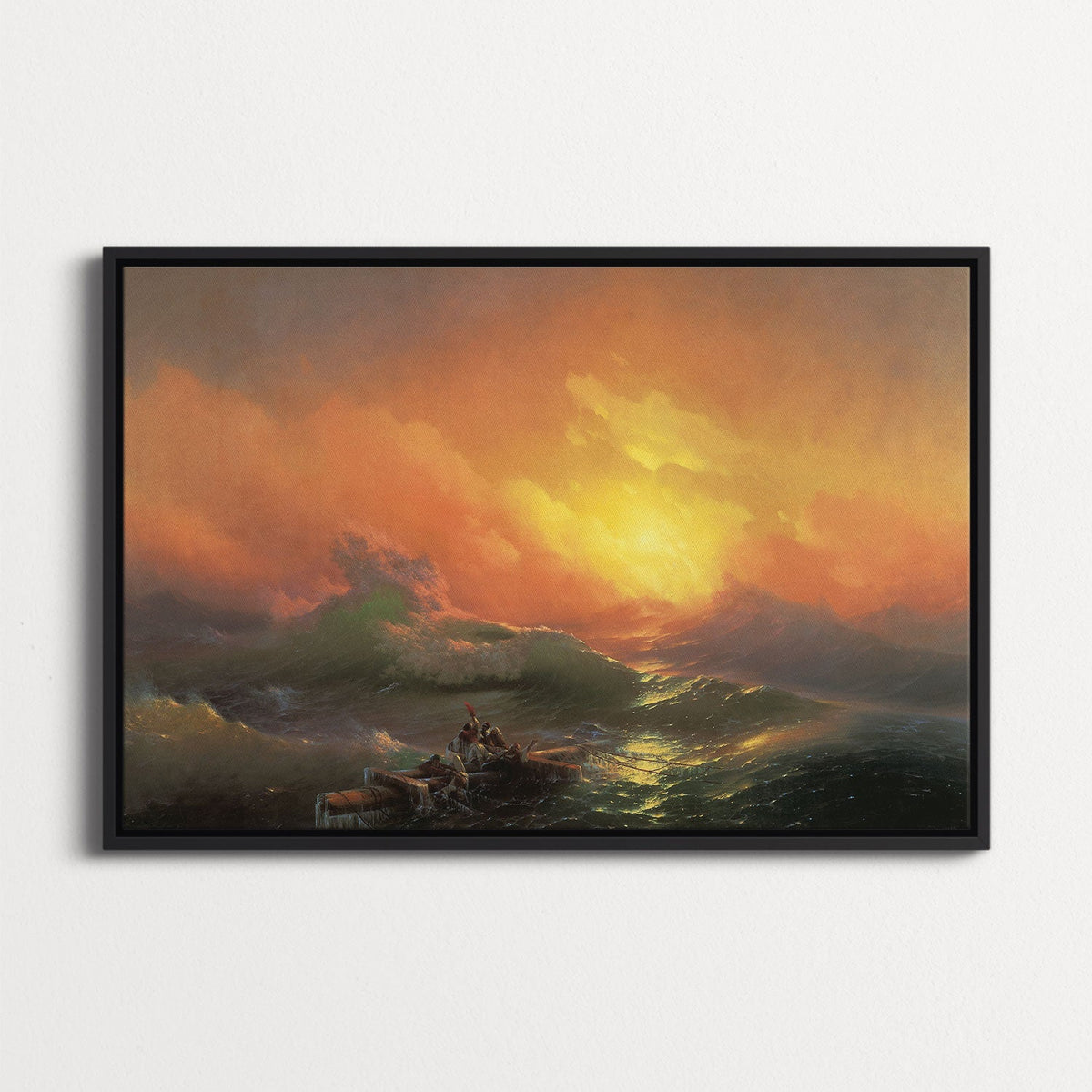 ARTCANVAS The Ninth Wave Highlighted top Sun 1850 - Full Color by Ivan Aivazovsky Canvas Art Print