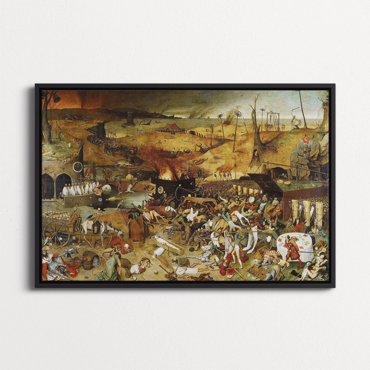 The Triumph Of Death By Pieter Bruegel The Elder Framed Canvas the-triumph-of-death-by-pieter-bruegel-the-elder-framed-canvas