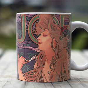 Ceramic Mugs Alphonse Mucha The Job