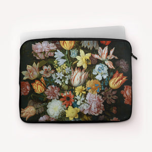 Laptop Sleeves Ambrosius Bosschaert A Still Life of Flowers in a Wan-Li Vase