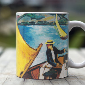 Ceramic Mugs August Macke Sailing Boat on the Tegernsee