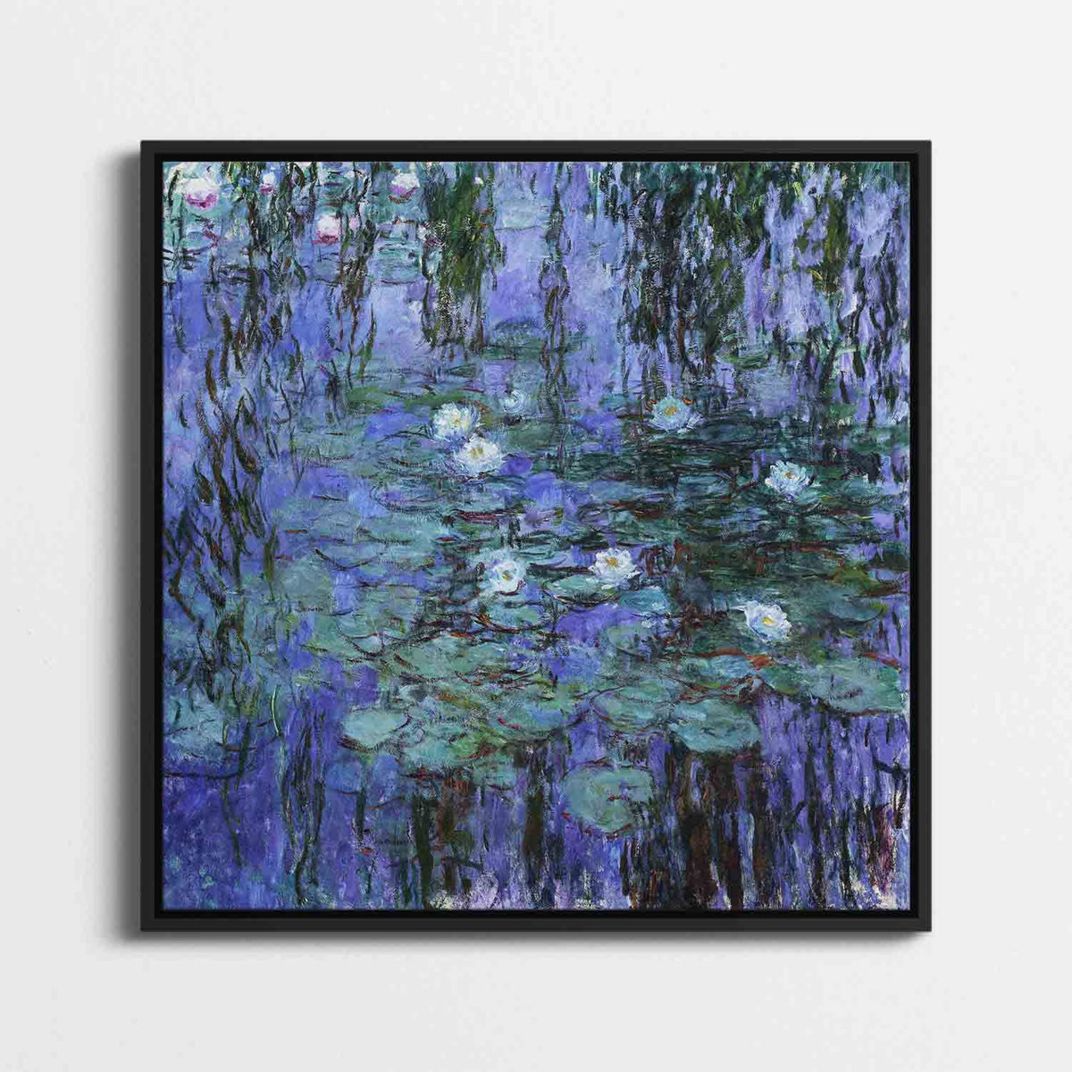 Blue Water Lilies by Claude Monet - Framed Canvas | ArtPointOne