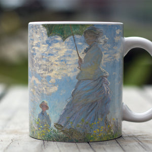 Ceramic Mugs Claude Monet Woman with a Parasol