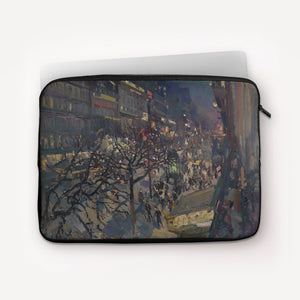 Laptop Sleeves Konstantin Korovin Boulevard Montmartre by Night