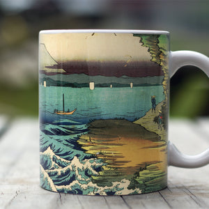 Ceramic Mugs Utagawa Hiroshige The Hota Coast in Awa Province